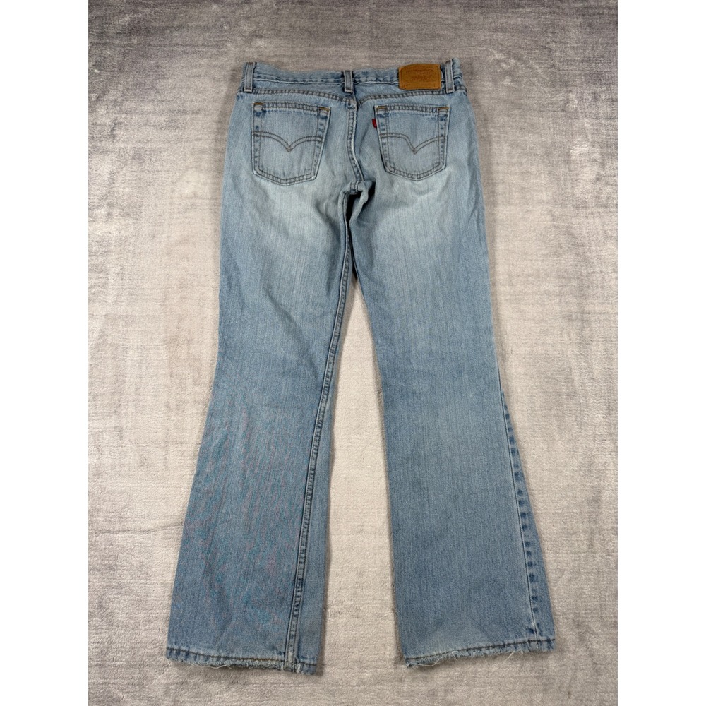 Levis Jeans Women 28x28 7 JR Blue Denim 518 Superlow Boot Cut Y2K Made in USA